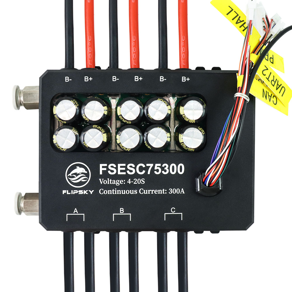 Vesc 75300 High Current Esc - Flipsky Fsesc 75300 84v قاعدة عالية